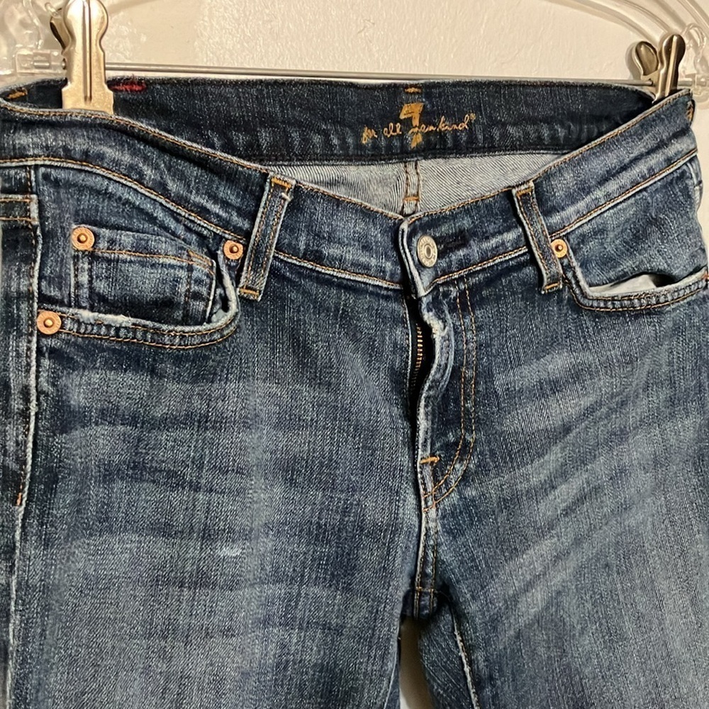 Seven for All Mankind flare dojo 5 pocket classic denim jeans USA 30 X 29 - Picture 3 of 7